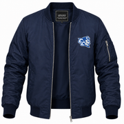 Men's Central Connecticut State Bomber Jacket | Color: Navy | Front