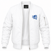 Men's Central Connecticut State Bomber Jacket | Color: White | Front