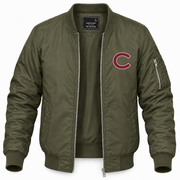 Men's Colgate Bomber Jacket | Color: Army Green | Front