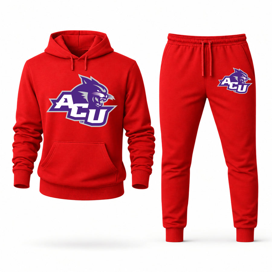 Men's Abilene Christian Hoodie Joggers Set
