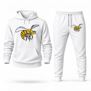 Men's Alabama State Hoodie Joggers Set - White digital placement mockup