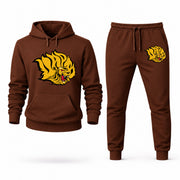 Men's Arkansas-Pine Bluff Hoodie Joggers Set - Brown digital placement mockup