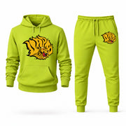 Men's Arkansas-Pine Bluff Hoodie Joggers Set - Lime Green digital placement mockup