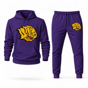 Men's Arkansas-Pine Bluff Hoodie Joggers Set - Purple digital placement mockup
