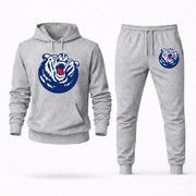 Men's Belmont Hoodie Joggers Set - Grey digital placement mockup
