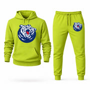 Men's Belmont Hoodie Joggers Set - Lime Green digital placement mockup