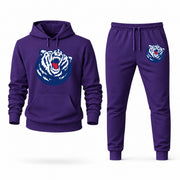 Men's Belmont Hoodie Joggers Set - Purple digital placement mockup
