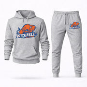 Men's Bucknell Hoodie Joggers Set - Grey digital placement mockup