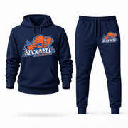 Men's Bucknell Hoodie Joggers Set - Navy digital placement mockup