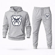 Men's Butler Hoodie Joggers Set - Grey digital placement mockup