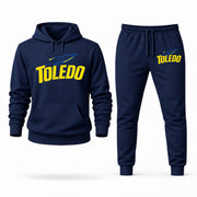 Men's Toledo Hoodie Joggers Set - Navy digital placement mockup