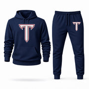 Men's Troy Hoodie Joggers Set - Navy digital placement mockup