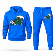 Men's Tulane Hoodie Joggers Set - Azure digital placement mockup