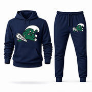 Men's Tulane Hoodie Joggers Set - Navy digital placement mockup