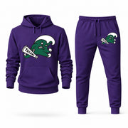 Men's Tulane Hoodie Joggers Set - Purple digital placement mockup