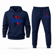 Men's Tulsa Hoodie Joggers Set - Navy digital placement mockup