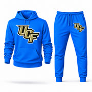 Men's UCF Hoodie Joggers Set - Azure digital placement mockup