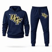 Men's UCF Hoodie Joggers Set - Navy digital placement mockup