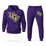 Men's UCF Hoodie Joggers Set - Purple digital placement mockup