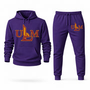 Men's UL Monroe Hoodie Joggers Set - Purple digital placement mockup