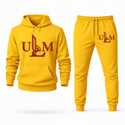 Men's UL Monroe Hoodie Joggers Set - Yellow digital placement mockup