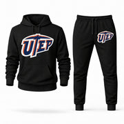 Men's UTEP Hoodie Joggers Set - Black digital placement mockup
