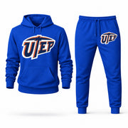 Men's UTEP Hoodie Joggers Set - Blue digital placement mockup