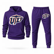 Men's UTEP Hoodie Joggers Set - Purple digital placement mockup