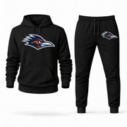 Men's UTSA Hoodie Joggers Set - Black digital placement mockup