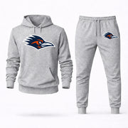 Men's UTSA Hoodie Joggers Set - Grey digital placement mockup