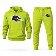 Men's UTSA Hoodie Joggers Set - Lime Green digital placement mockup
