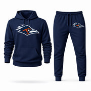 Men's UTSA Hoodie Joggers Set - Navy digital placement mockup