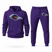 Men's UTSA Hoodie Joggers Set - Purple digital placement mockup