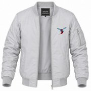 Men's Delaware State Bomber Jacket | Color: Grey | Front