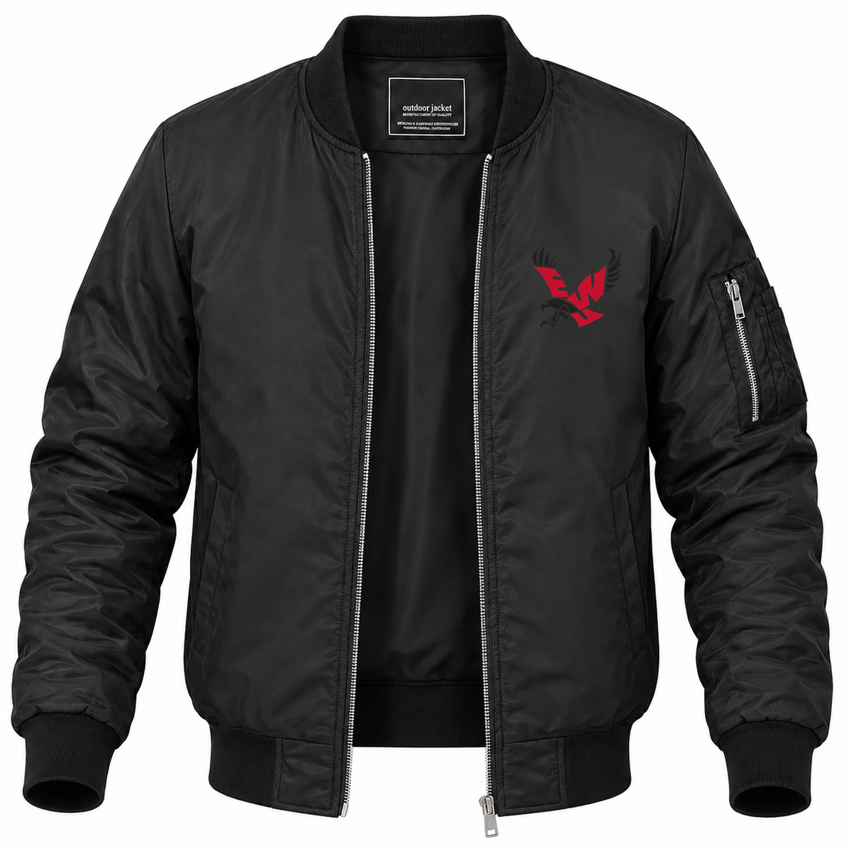 Men's Eastern Washington Bomber Jacket | Color: Black | Front