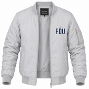 Men's Fairleigh Dickinson Bomber Jacket | Color: Grey | Front