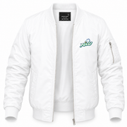 Men's Florida Gulf Coast Bomber Jacket | Color: White | Front