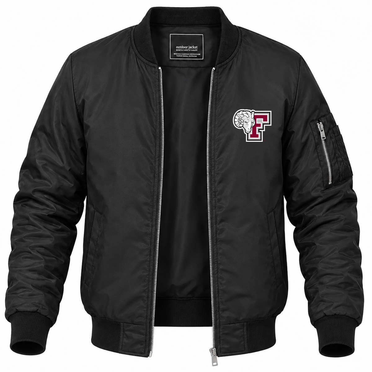 Men's Fordham Bomber Jacket | Color: Black | Front