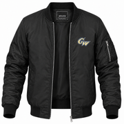 Men's George Washington Bomber Jacket | Color: Black | Front