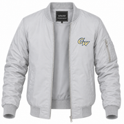 Men's George Washington Bomber Jacket | Color: Grey | Front