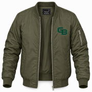 Men's Green Bay Bomber Jacket | Color: Army Green | Front