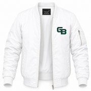 Men's Green Bay Bomber Jacket | Color: White | Front