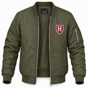 Men's Harvard Bomber Jacket | Color: Army Green | Front