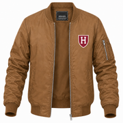 Men's Harvard Bomber Jacket | Color: Brown | Front