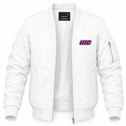 Men's Illinois Chicago Bomber Jacket | Color: White | Front