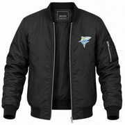 Men's Long Island Bomber Jacket | Color: Black | Front