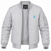 Men's Long Island Bomber Jacket | Color: Grey | Front