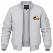 Men's Loyola Chicago Bomber Jacket | Color: Grey | Front