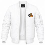 Men's Loyola Chicago Bomber Jacket | Color: White | Front