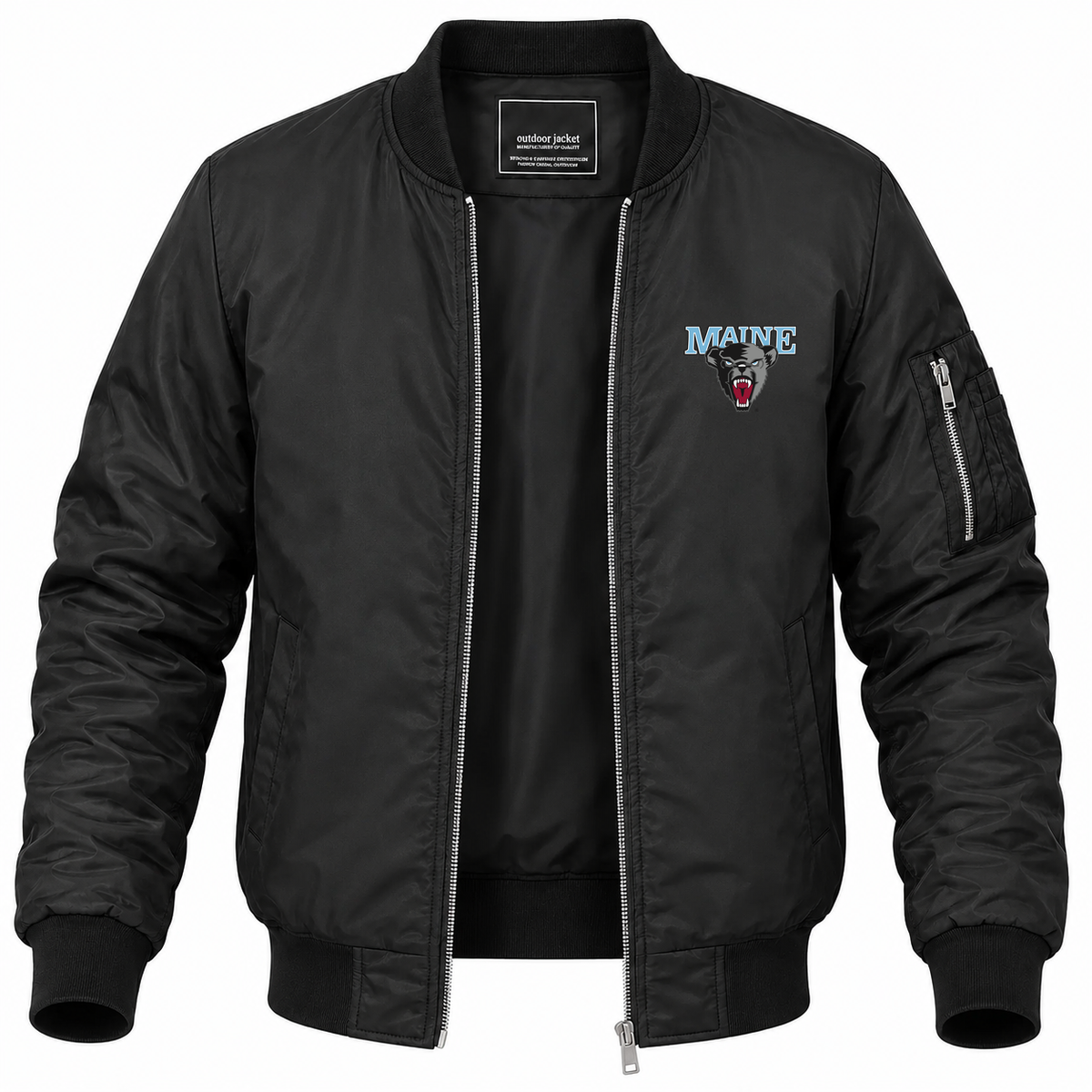 Men's Maine Bomber Jacket | Color: Black | Front